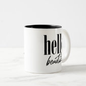 Tasse 2 Couleurs Bonjour Belle (Devant droit)