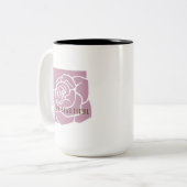 Tasse 2 Couleurs Bonjour Belle - Rose rose moderne (Devant gauche)