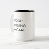 Tasse 2 Couleurs Bonjour drôle (Devant gauche)