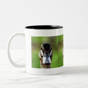 Tasse 2 Couleurs Bonjour Ducky Quirky Duck Portrait