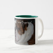 Tasse 2 Couleurs "Bonjour" est un oxymoron ! (Devant droit)