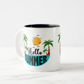 Tasse 2 Couleurs Bonjour été (Devant gauche)