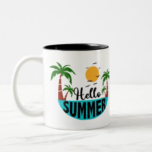 Tasse 2 Couleurs Bonjour été (Gauche)