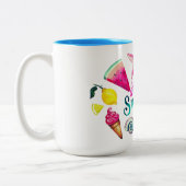 Tasse 2 Couleurs Bonjour été (Gauche)