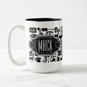 Tasse 2 Couleurs Bonjour Hipster Retro Téléphone Motif (Gauche)