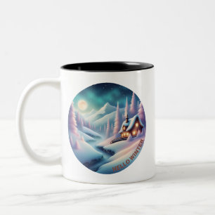 Tasse 2 Couleurs Bonjour hiver