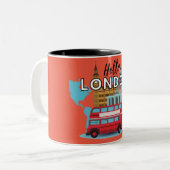 Tasse 2 Couleurs Bonjour Londres (Devant gauche)