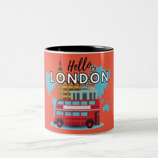 Tasse 2 Couleurs Bonjour Londres (Centre)