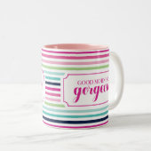 Tasse 2 Couleurs Bonjour magnifique (Devant droit)