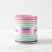 Tasse 2 Couleurs Bonjour magnifique (Centre)