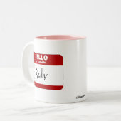 Tasse 2 Couleurs Bonjour mon nom est Reilly (rouge) (Devant gauche)