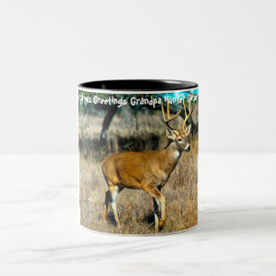 Tasse 2 Couleurs Bonjour Noël Grand-père Hunter Gatherer