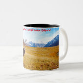 Tasse 2 Couleurs Bonjour Noël Grand-père Hunter Gatherer (Devant droit)