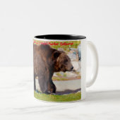 Tasse 2 Couleurs Bonjour Noël Grand-père Hunter Gatherer (Devant droit)