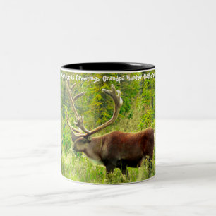 Tasse 2 Couleurs Bonjour Noël Grand-père Hunter Gatherer