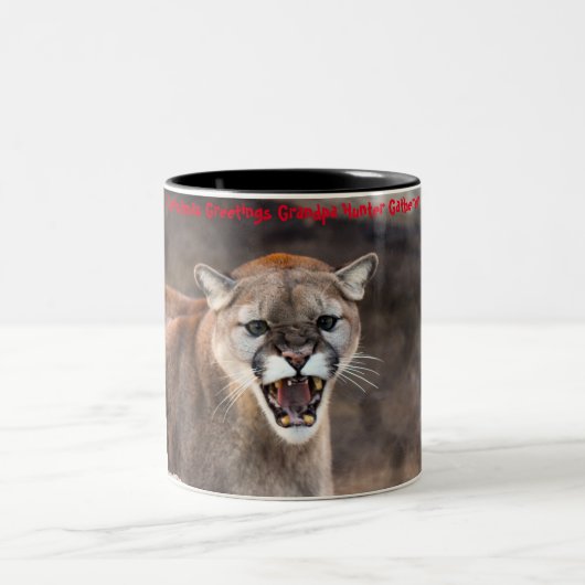 Tasse 2 Couleurs Bonjour Noël Grand-père Hunter Gatherer (Centre)