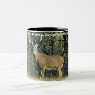 Tasse 2 Couleurs Bonjour Noël Grand-père Hunter Gatherer
