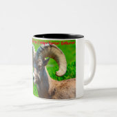 Tasse 2 Couleurs Bonjour Noël Grand-père Hunter Gatherer (Devant droit)