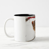 Tasse 2 Couleurs Bonjour Noël Grand-père Hunter Gatherer (Gauche)