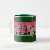 Tasse 2 Couleurs Bonjour, Ombre de Groundhog - (Devant gauche)