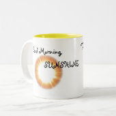 Tasse 2 Couleurs Bonjour, soleil, (Devant gauche)