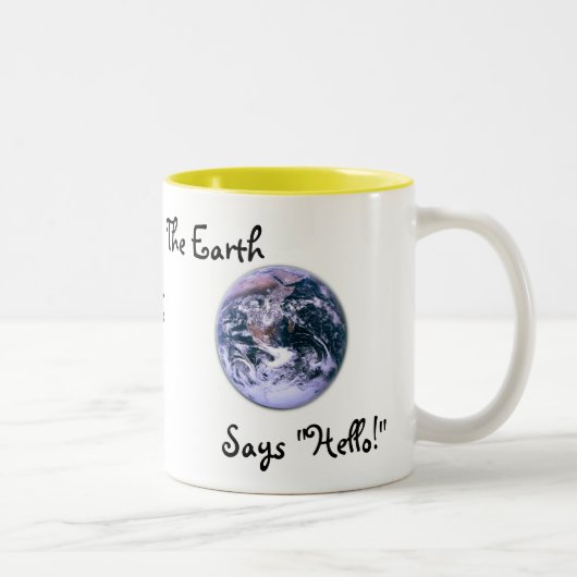 Tasse 2 Couleurs Bonjour, soleil, (Droit)