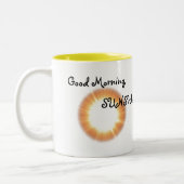 Tasse 2 Couleurs Bonjour, soleil, (Gauche)