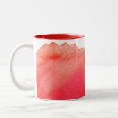 Tasse 2 Couleurs Bonjour soleil café citation rouge (Gauche)