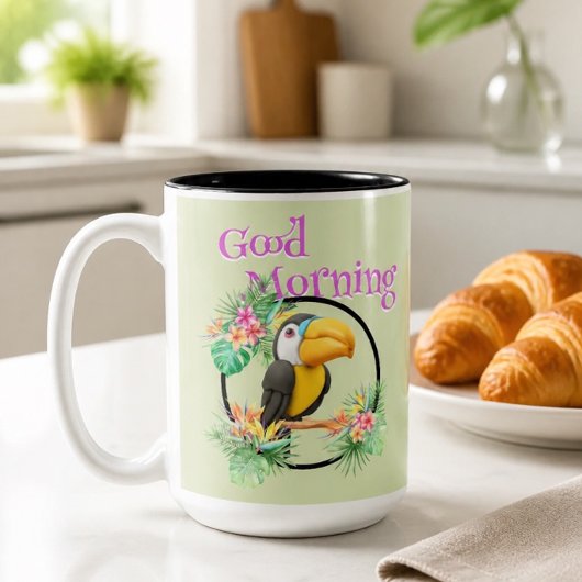 Tasse 2 Couleurs Bonjour Toucan