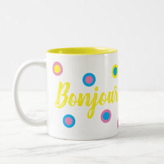 Tasse 2 Couleurs Bonjour Tweekleurige Koffiemok