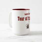 Tasse 2 Couleurs Bonne année 2020 RAT chinois Nouvel an Cadeaux Zod (Devant gauche)