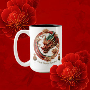 Tasse 2 Couleurs Bonne année de dragon chinois