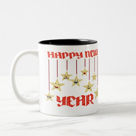 Tasse 2 Couleurs Bonne année de voeux (Gauche)