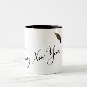 Tasse 2 Couleurs Bonne année Encre manuscrite