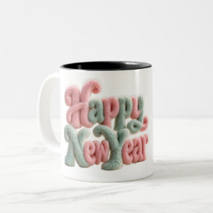 Tasse 2 Couleurs Bonne Année Peluche Douce