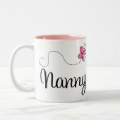 Tasse 2 Couleurs Bonne d'enfants rose mignonne de papillon (Gauche)