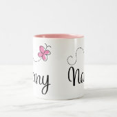 Tasse 2 Couleurs Bonne d'enfants rose mignonne de papillon (Centre)