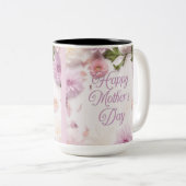 Tasse 2 Couleurs Bonne fête des mères rose (Devant droit)