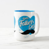 Tasse 2 Couleurs Bonne Fête des pères Moustache (Devant droit)