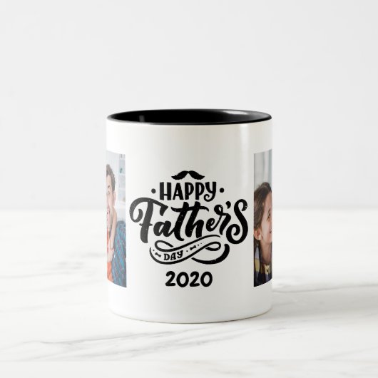 Tasse 2 Couleurs Bonne Fête des pères photo (Centre)