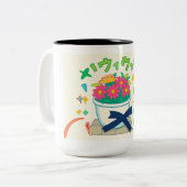 Tasse 2 Couleurs Bonne fleur (Devant gauche)