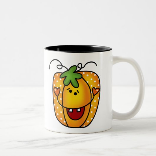 Tasse 2 Couleurs Bonne Jack-o'-lantern (Droit)
