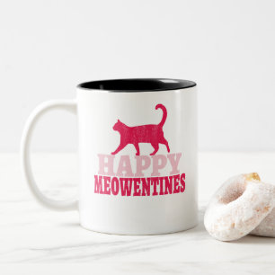 Tasse 2 Couleurs Bonne Meowentines Cadeaux de la Saint Valentin p