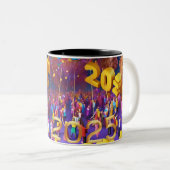 TASSE 2 COULEURS BONNE NOUVELLE ANNÉE 2025 (Devant droit)