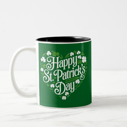 Tasse 2 Couleurs Bonne Saint Patrick's Day (Gauche)