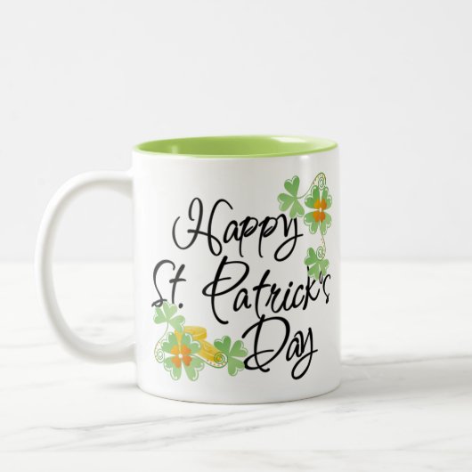 Tasse 2 Couleurs Bonne Saint Patrick's Day (Gauche)