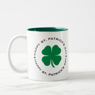 Tasse 2 Couleurs Bonne St. Patrick's Day Shamrock Lucky Charm