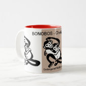 Tasse 2 Couleurs BONOBOS - Singe Cheeky - Faune Afrique (Devant gauche)