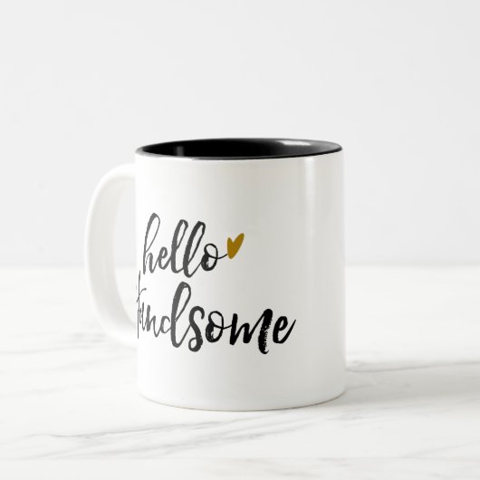 Tasse 2 Couleurs Bonsoir beau (Devant gauche)