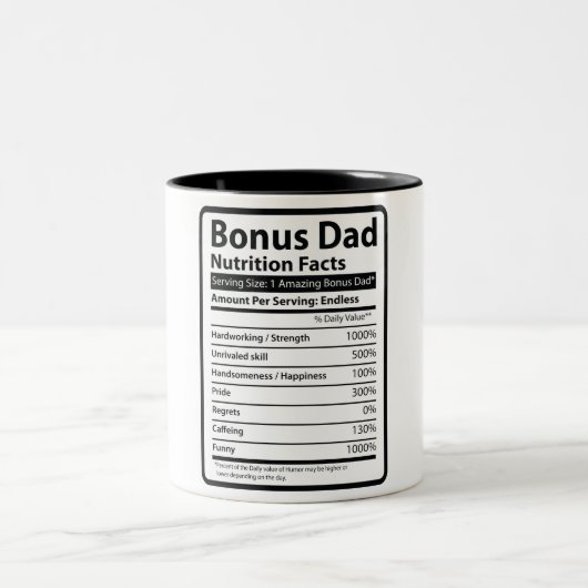 Tasse 2 Couleurs Bonus Papa Nutrition Fiches (Centre)